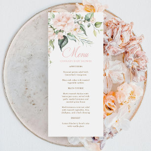 Books for Baby Pink Florals Baby Shower Menu