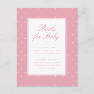 Books for Baby Pink Polka Dot Enclosure Card