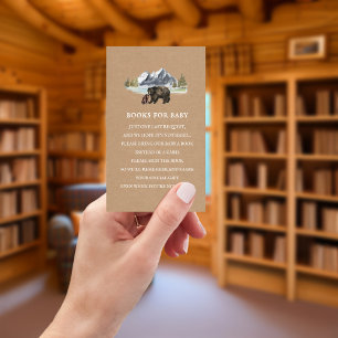 Books For Baby Poem Bears Baby Shower Cardstock Enclosure Card