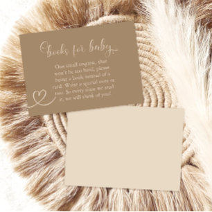Books for Baby Request Card Neutral Minimalist