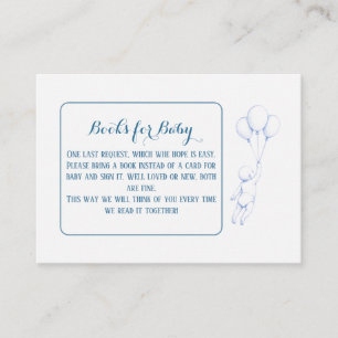 Books for Baby retro Baby Shower enclosure Card