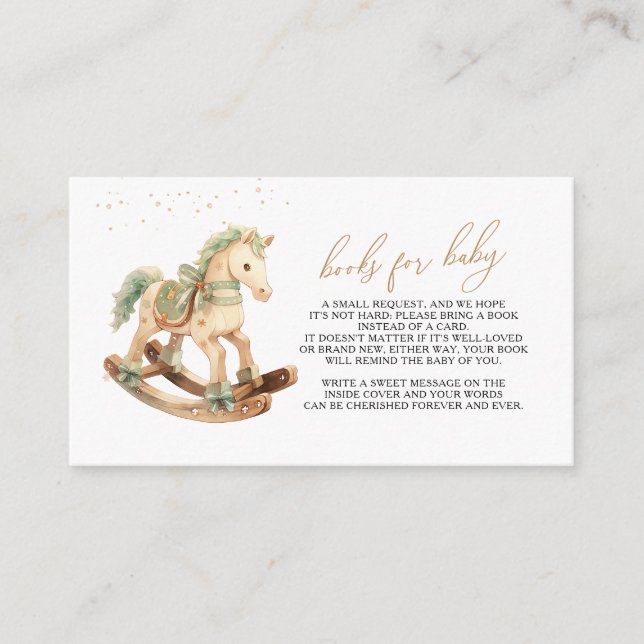 Books for Baby Rocking Horse Enclosure Card (Front)