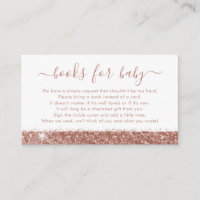 Books for Baby Rose Gold Pink Shower Request