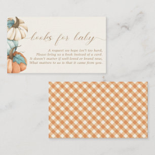Books for Baby – Rustic Autumn Fall Baby Shower Enclosure Card