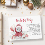 Books for Baby Santa Polar Teddy Bear   Enclosure Card<br><div class="desc">This design may be personalised in the area provided by changing the photo and/or text. Or it can be customised by clicking Personalise this Template and then choosing the click to customise further option and delete or change the colour of the background, add text, change the text colour or style,...</div>