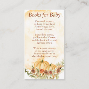 Books for Baby Shower Fall Pumpkins  Enclosure Card