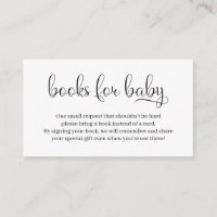 Books For Baby Shower Invitation Insert Card