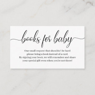 Books For Baby Shower Invitation Insert Card