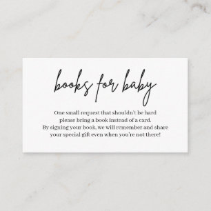 Books For Baby Shower Invitation Insert Card