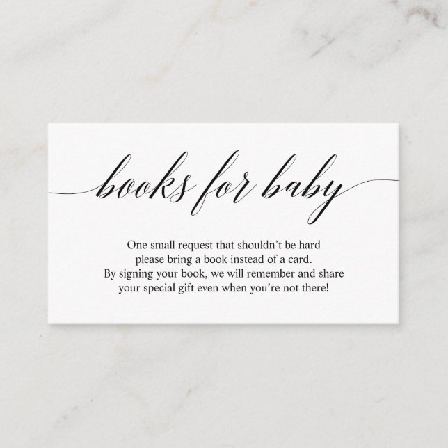 Books For Baby Shower Invitation Insert Card (Front)