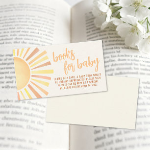 Books For Baby Sun Baby Shower Enclosure Card
