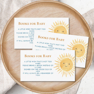 Books For Baby Sun Boy's Baby Shower Enclosure Card