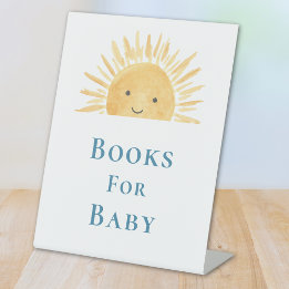 Books For Baby Sun-Themed Baby Shower  Pedestal Sign
