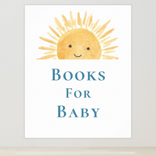 Books For Baby Sun-Themed Baby Shower Sign (Creator Uploaded)