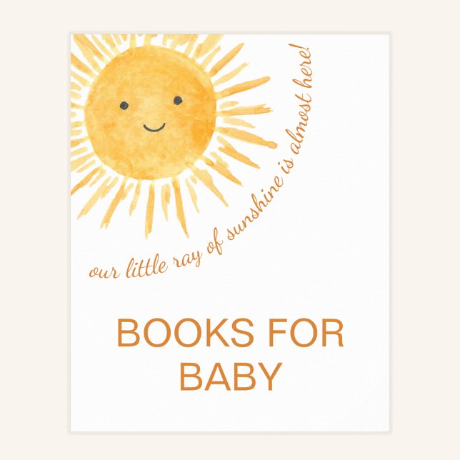 Books For Baby Sunshine Baby Shower Sign (Creator Uploaded)