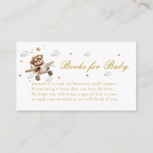 Books for Baby! Teddy Bear & Aeroplane Enclosure Card
