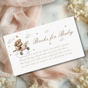 Books for Baby! Teddy Bear & Aeroplane Enclosure Card