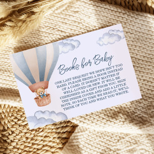 Books for Baby Teddy Bear Hot Air Balloon  Enclosure Card