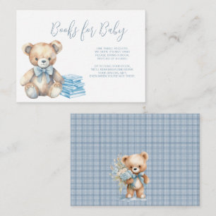 Books For Baby - Teddy Bear With Stack of Books  Enclosure Card
