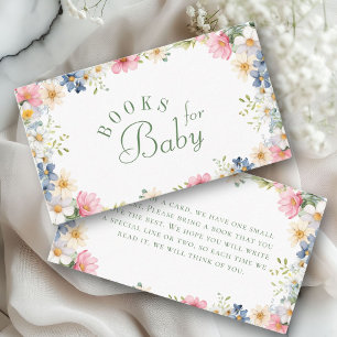 Books for Baby! Wildflower Baby Shower  Enclosure Card