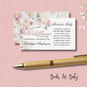 Books for Baby Wildflower Butterfly Girl Baby Enclosure Card