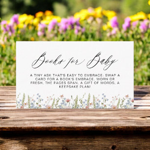Books for Baby Wildflower Colourful Baby Shower Enclosure Card
