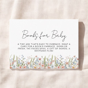 Books for Baby Wildflower Colourful Baby Shower Enclosure Card