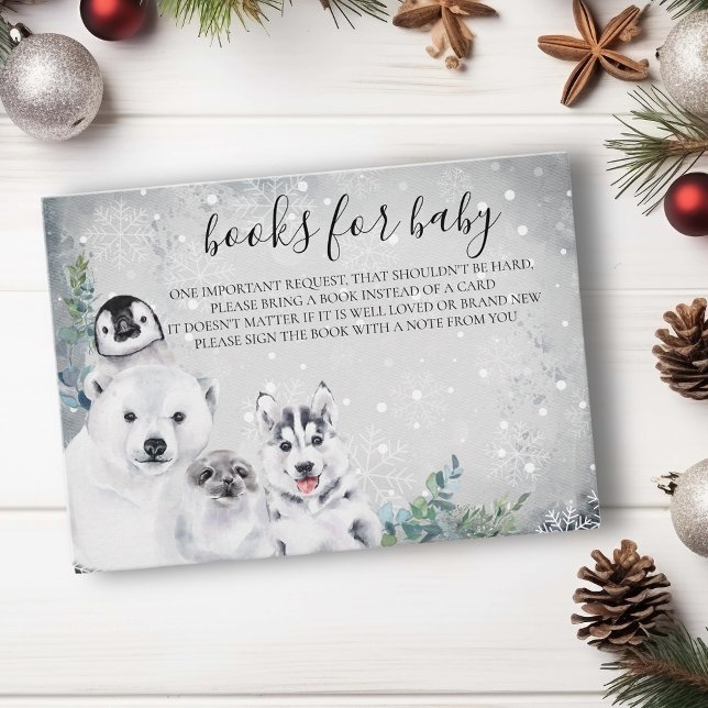 Books for Baby Winter Arctic Animals Christmas  Enclosure Card (Creator Uploaded)