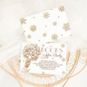 Books For Baby Winter Bear Baby Shower Enclosure Card