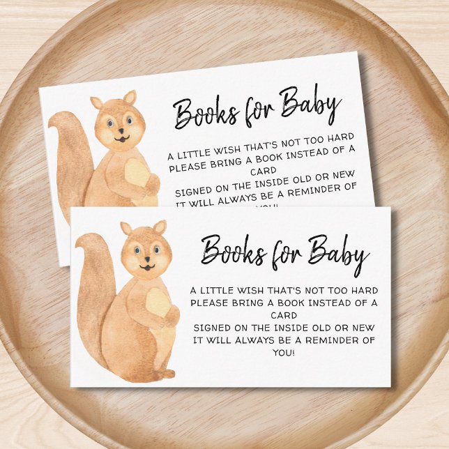Books For Baby Woodland Squirrel Baby Shower  Encl Enclosure Card (Creator Uploaded)