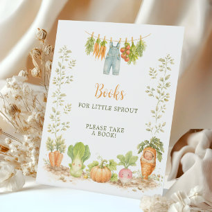 Books for Little Sprout Garden Baby Shower Pedestal Sign