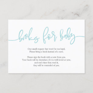 Books for the baby, Creative Tiffany Script Enclosure Card