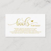 Books for the baby, Hand Lettered gold Script
