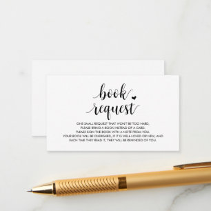 Books for the baby, Modern Cute Black Script Enclo Enclosure Card