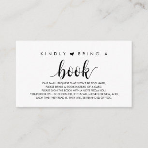 Books for the baby, Modern Cute Black Script Enclo Enclosure Card