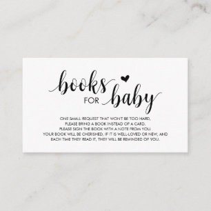 Books for the baby, Modern Cute Black Script Enclosure Card