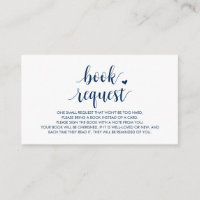 Books for the baby, Modern Cute Navy Blue Script