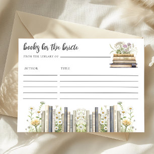 Books for the Bride Bridal Shower Enclosure Card