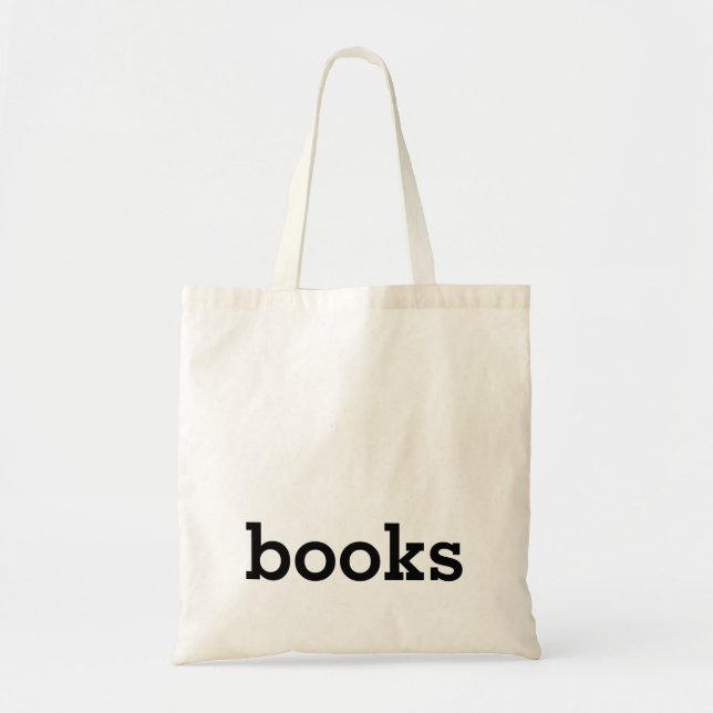 Books Fun Modern Book Tote Bag (Front)
