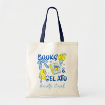 Books & Gelato Amalfi Coast Retro Italy Lover