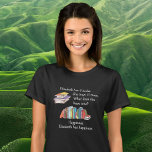 Books = Happiness, Love to Read T-Shirt<br><div class="desc">It's a simple math problem. Person A has 5 books. They buy 17 more books. What do they have now? Happiness. Person A has happiness. Any book lover, any reading enthusiast who loves to read (!) knows this, deep in her/his/their bones. This is illustrated with a colourful stack of books,...</div>