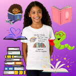 Books = Happiness, Love to Read T-Shirt<br><div class="desc">It's a simple math problem. Person A has 5 books. They buy 17 more books. What do they have now? Happiness. Person A has happiness. Any book lover, any reading enthusiast who loves to read (!) knows this, deep in her/his/their bones. This t-shirt is illustrated with a colourful stack of...</div>