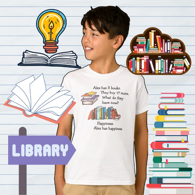 Books = Happiness, Love to Read T-Shirt (Creator Uploaded)