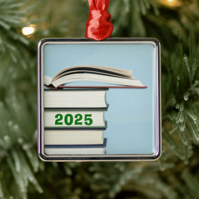 Books in a Pile Ornament (Tree)