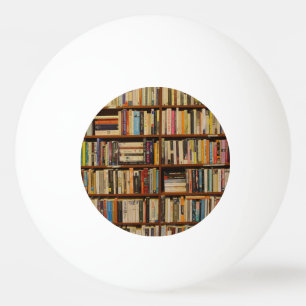 Books in the library ping pong ball