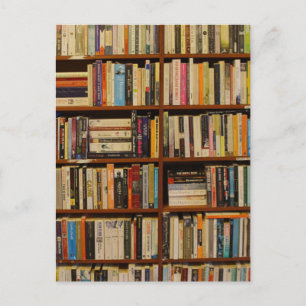 Books in the library  postcard