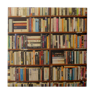 Books in the library tile