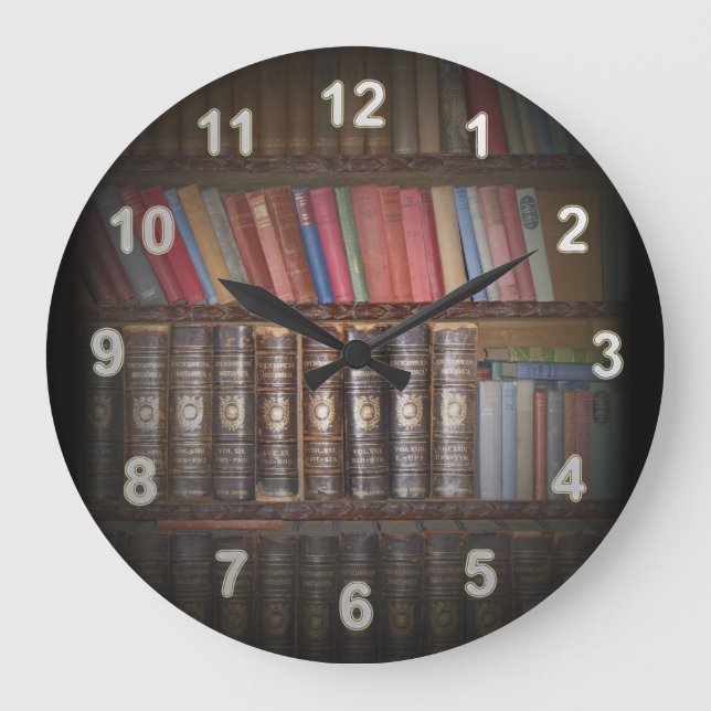Books Large Clock (Front)