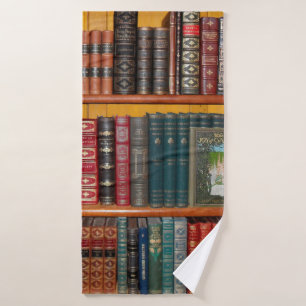 books library bookshelf bookshop bath towel