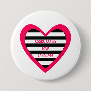 Books Love Language 7.5 Cm Round Badge